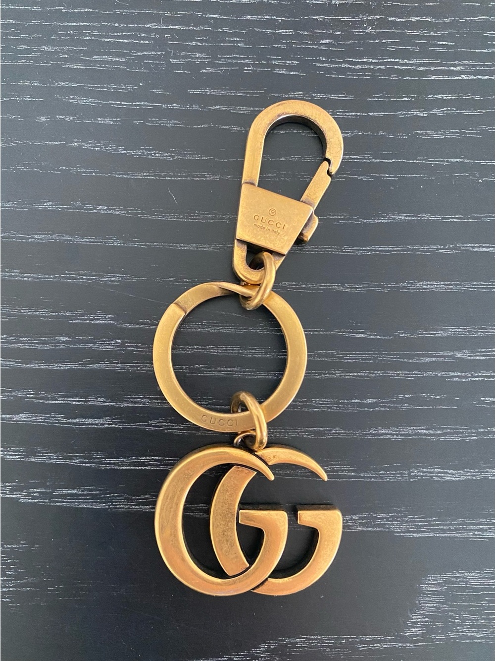 Authentic Gucci Gold Double G Keychain Bag Charm - Picture 3 of 9